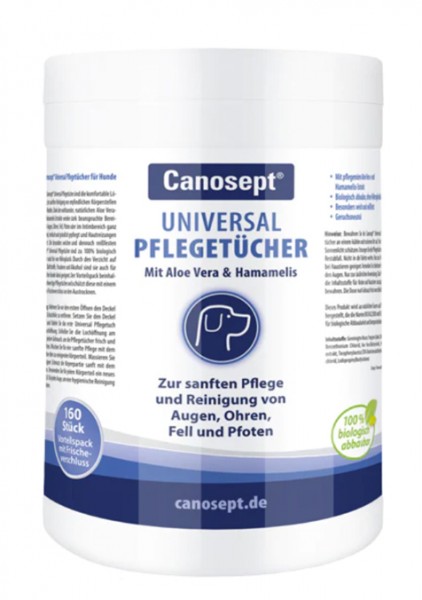 Canosept® Universal Pflegetücher mit Aloe Vera und Hamamelis - biologisch abbaubar