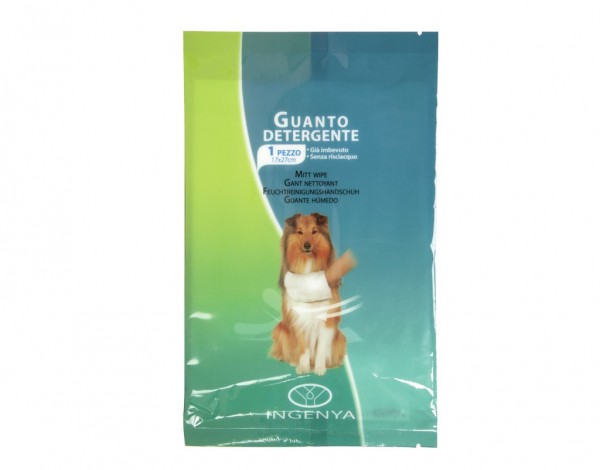 Ingenya® Feuchtreinigungshandschuh für Hundefell und Pfoten (Einzelpackung)