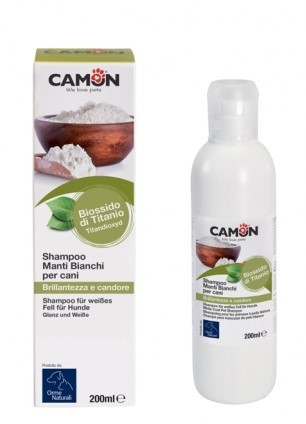 Camon® &quot;Orme Naturali&quot; Hundeshampoo mit Titandioxid für weißes Fell
