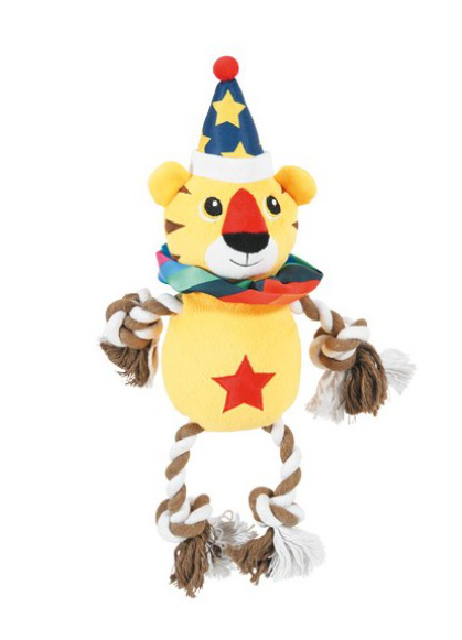 Chadog® Hundespielzeug mit Seilen Zirkus Tiger&quot; / gelb