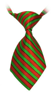 Bellfidel® Hunde-Weihnachtskrawatte mit Streifen (rot/grün)
