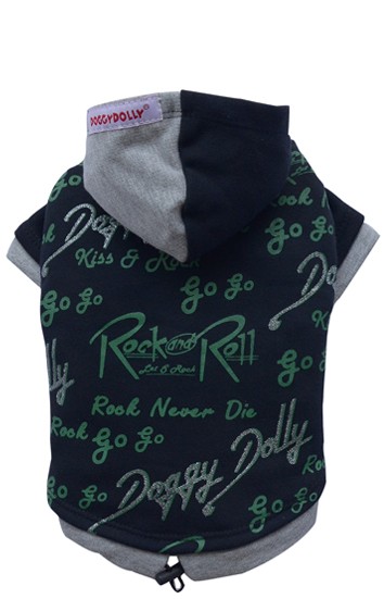 DoggyDolly® Hunde-Sweatshirt &quot;Rock and Roll&quot; (schwarz)
