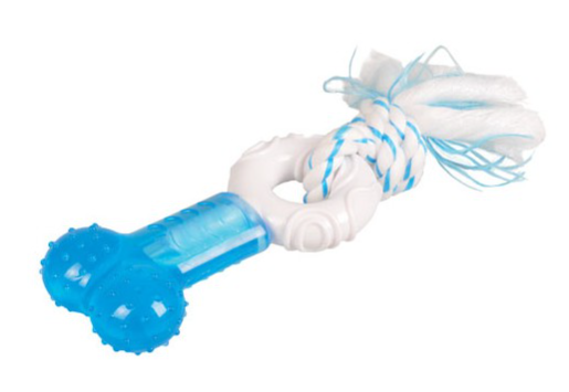 Chadog® Dental-Kauspielzeug mit Seil - blau/weiß