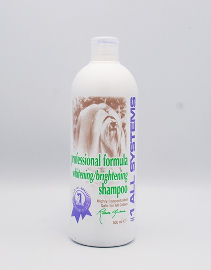 #1 All Systems Hundeshampoo für weißes Fell &quot;Professional Formula Whitening&quot;